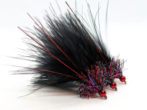 Red Flash Black Damsel Size 10 - Set of 3