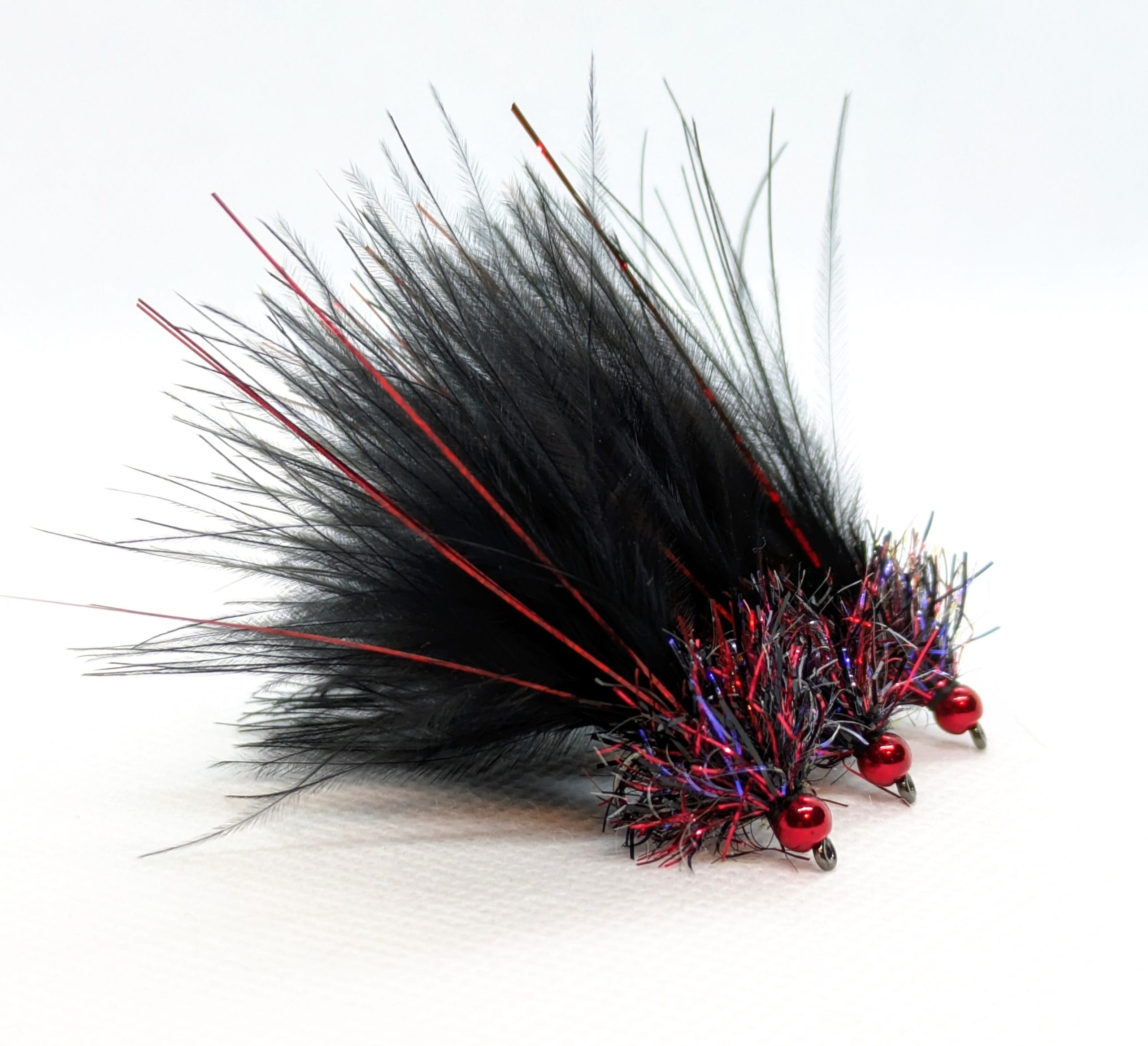Red Flash Black Damsel Size 10 - Set of 3